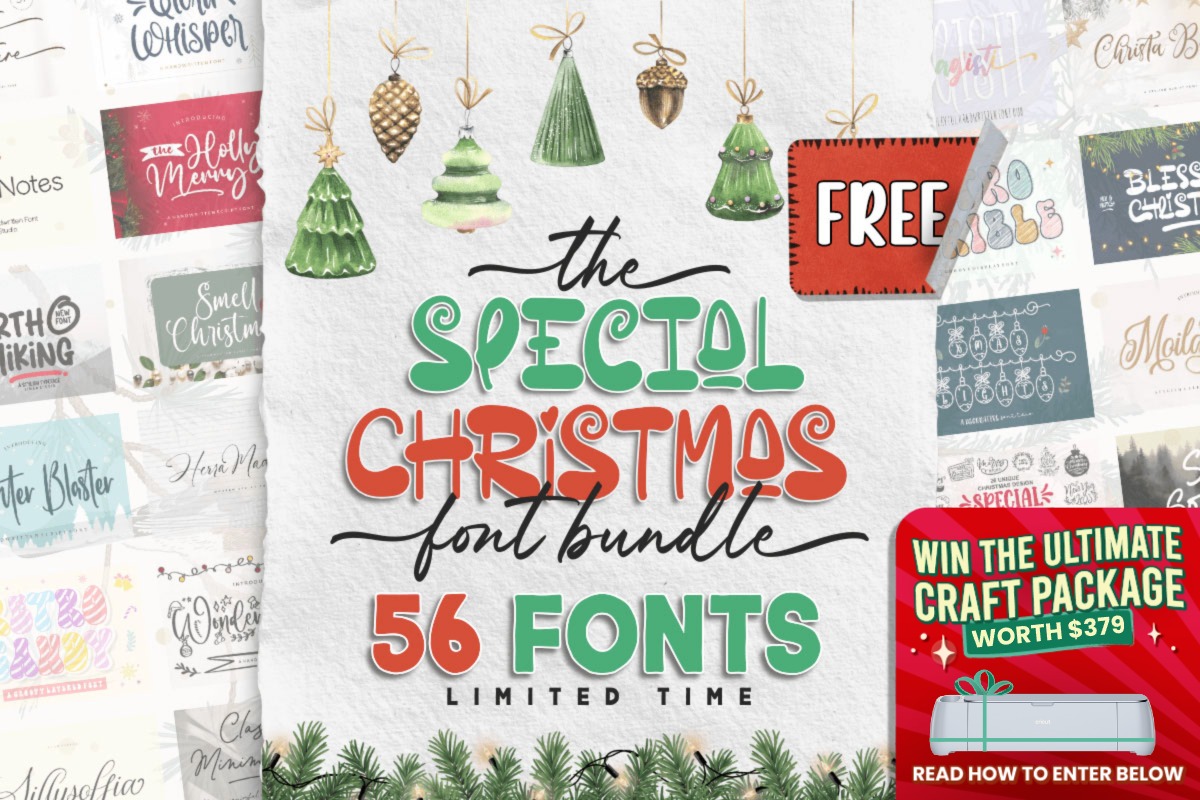 免费获取字体包 The Special Christmas Font Bundle[Windows、macOS][$921→0]