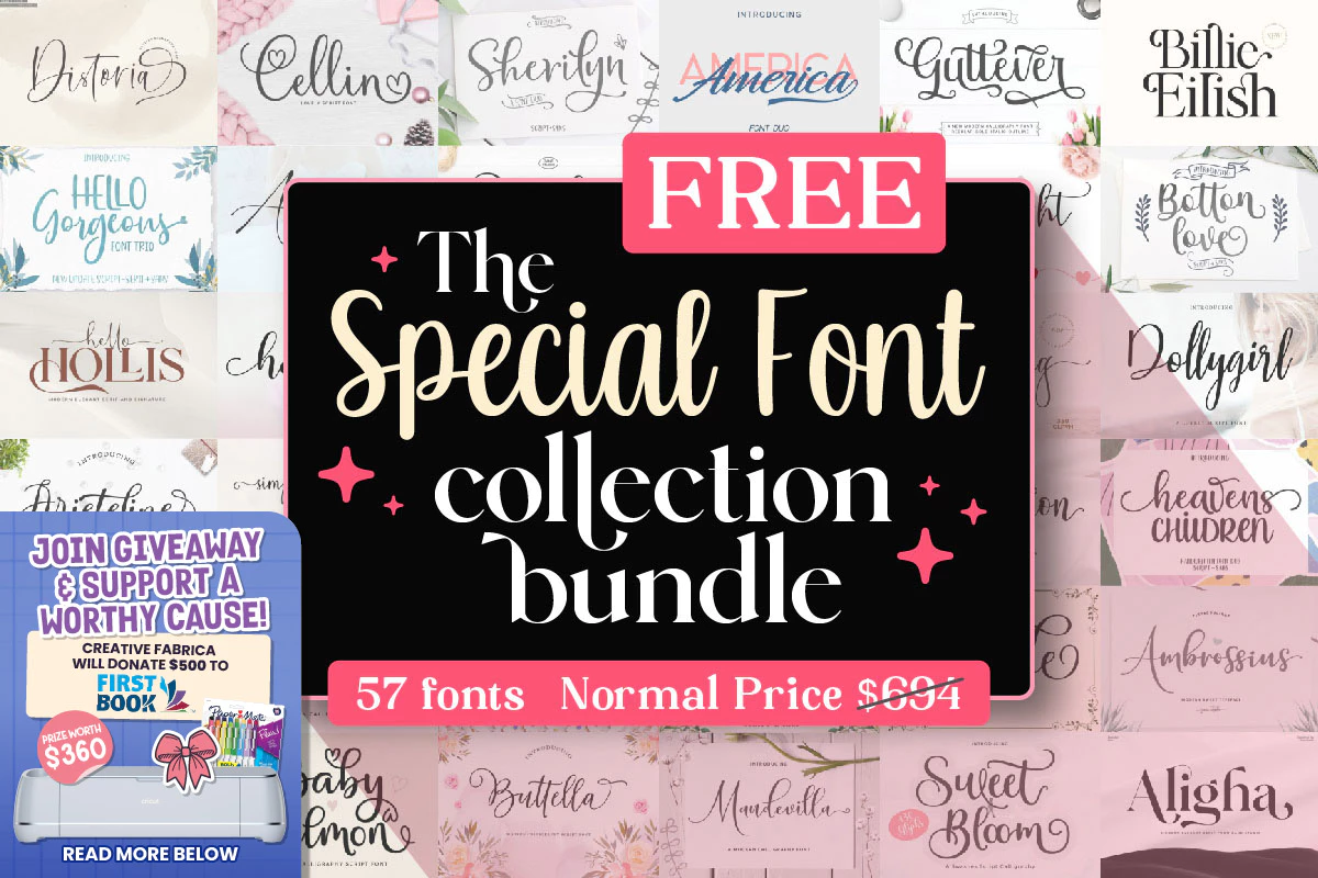 免费获取字体包 Font Collection Bundle[Windows、macOS][$694→0]