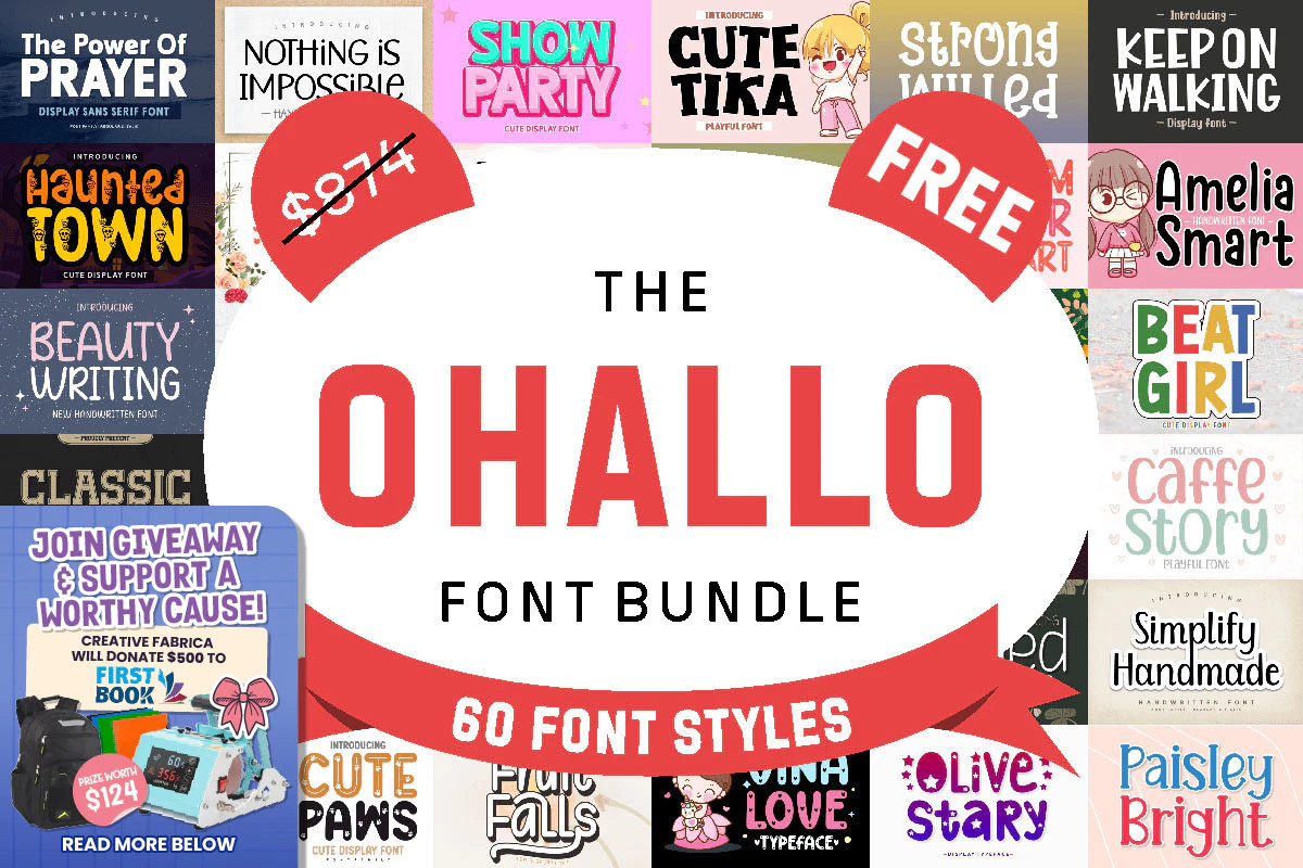 免费获取字体包 The Ohallo Font Bundle[Windows、macOS][$874→0]