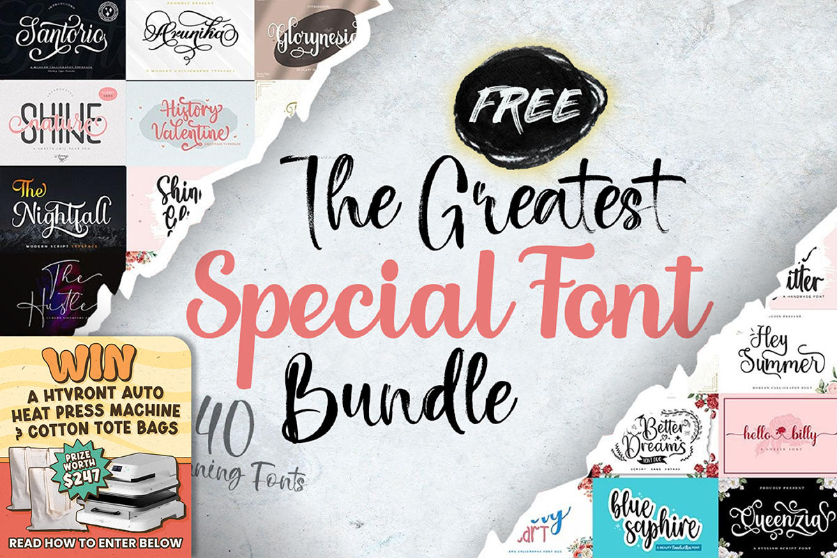 免费获取字体包 The Greatest Special Font Bundle[Windows、macOS][$492→0]