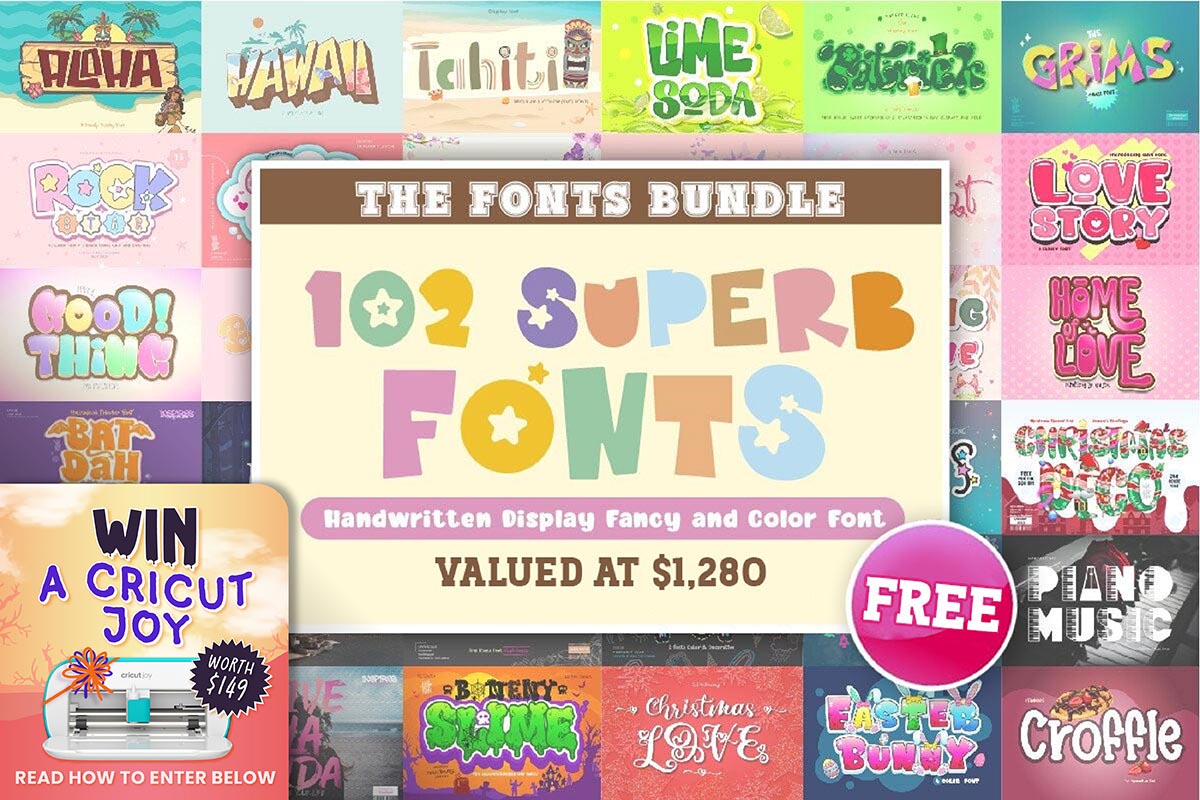 免费获取字体包 Superb Fonts Bundle[Windows、macOS][$1280→0]