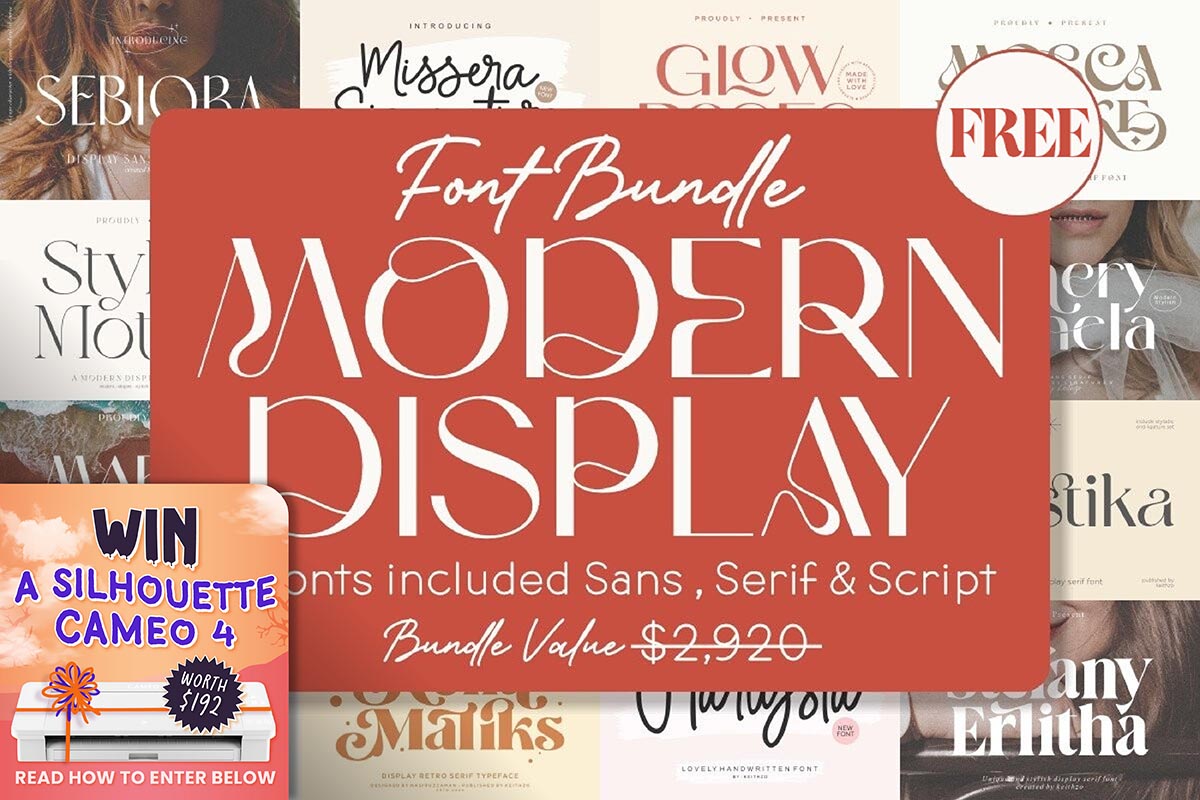 免费获取字体包 Modern Display Font Bundle[Windows、macOS][$2920→0]