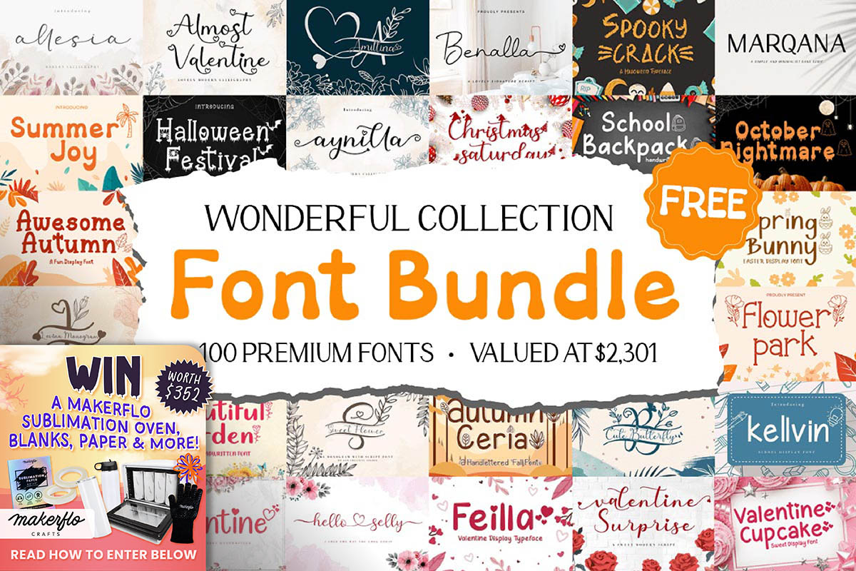 免费获取字体包 Wonderful Collection Font Bundle[Windows、macOS][$2301→0]