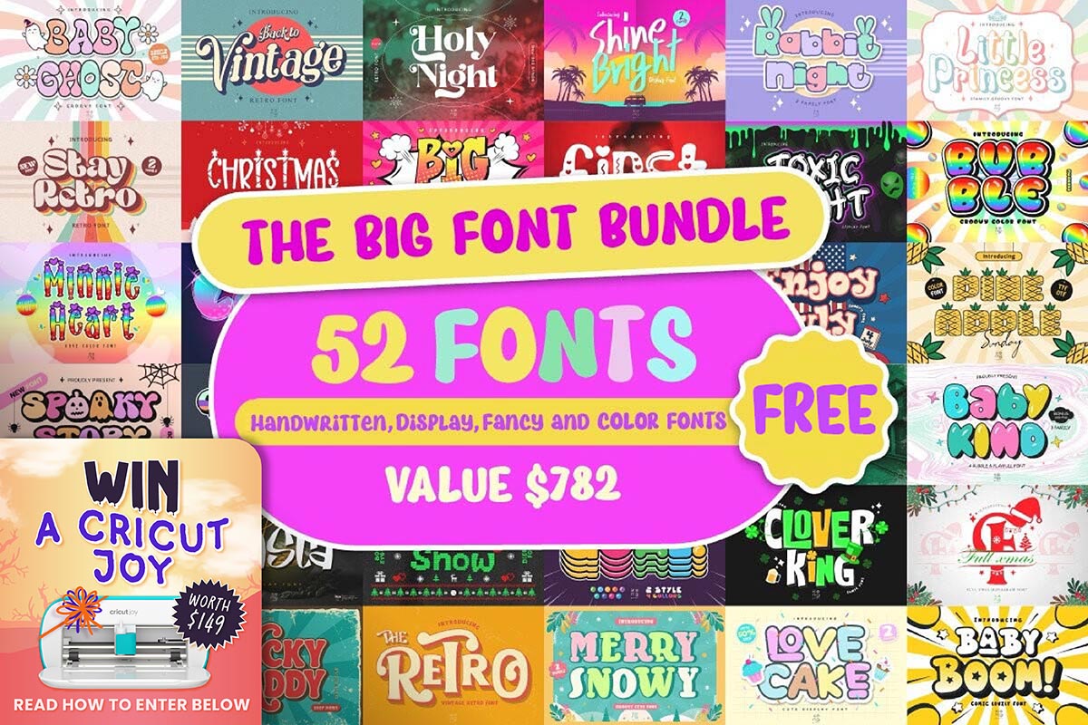 免费获取字体包 The Big Font Bundle[Windows、macOS][$782→0]