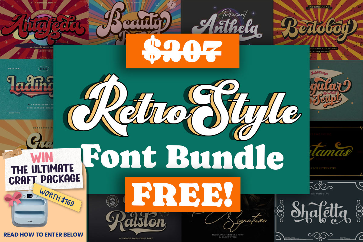 免费获取字体包 Retro Style Font Bundle[Windows、macOS][$270→0]