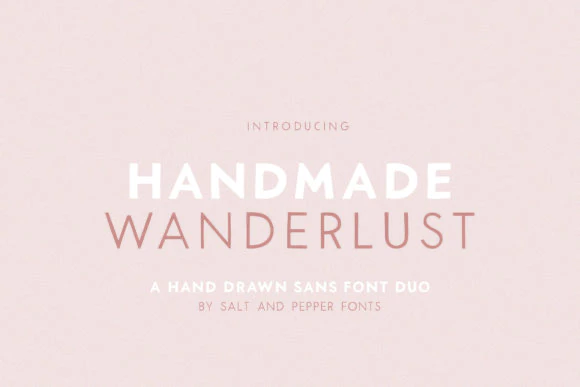限时免费获取字体 Handmade Wanderlust Duo Font[Windows、macOS]
