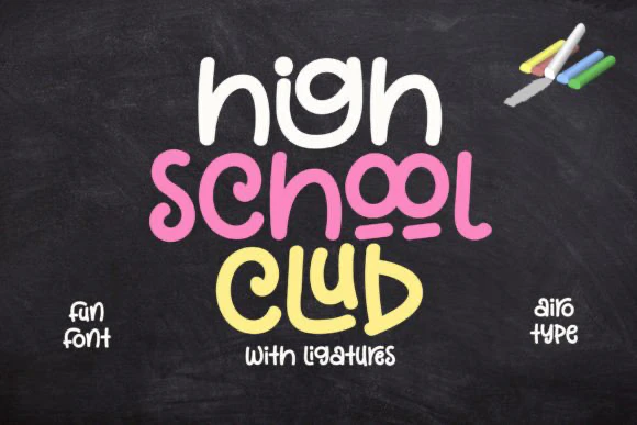 限时免费获取字体 High School Club[Windows、macOS][$12→0]
