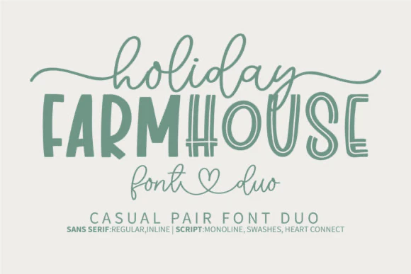 限时免费获取字体 Holiday Farmhouse[Windows、macOS][$10→0]