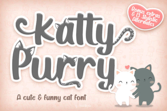 限时免费获取字体 Katty Purry[Windows、macOS][$20→0]-反斗限免
