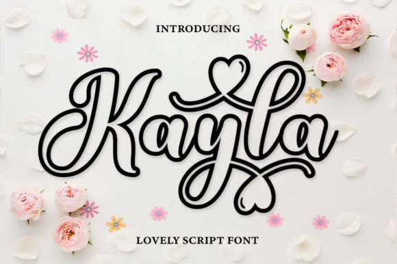 限時免費(fèi)獲取字體 Kayla Outline Font[Windows、macOS]