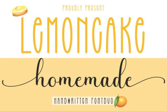 限时免费获取字体 Lemoncake Homemade Duo[Windows、macOS][$20→0]