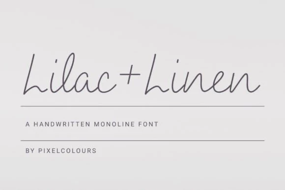 限時免費獲取字體 Lilac and Linen Font[Windows、macOS]