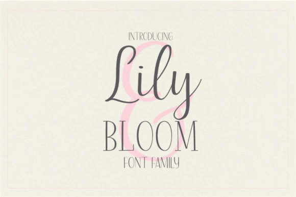 限时免费获取字体 Lily & Bloom[Windows、macOS][$15→0]