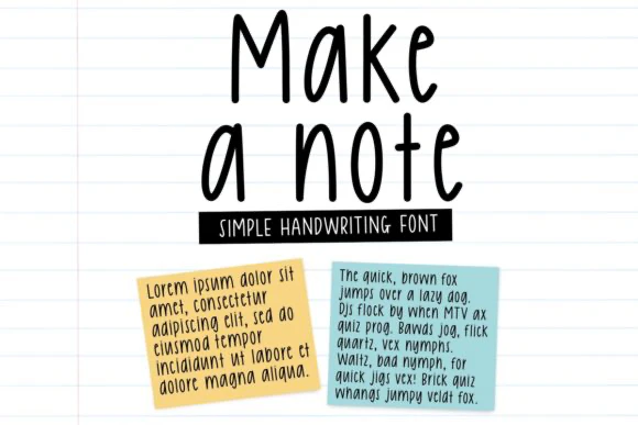 限时免费获取字体 Make a Note[Windows、macOS][$12→0]