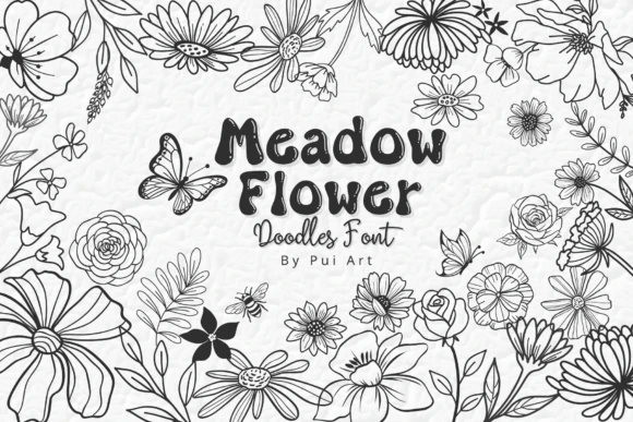 限时免费获取字体 Meadow Flower Doodles Font[Windows、macOS]