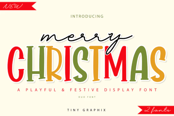 限时免费获取字体 Merry Christmas Duo Font[Windows、macOS]-反斗限免