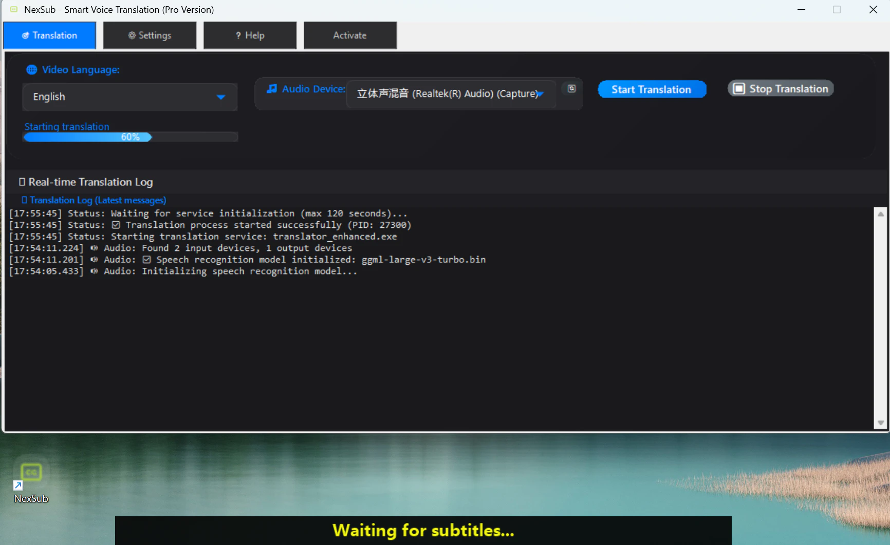 NexSub - 离线视频翻译工具[Windows][$19→0]-反斗限免