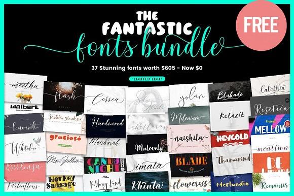 免费获取字体包 The Fantastic Fonts Bundle[Windows、macOS][$605→0]