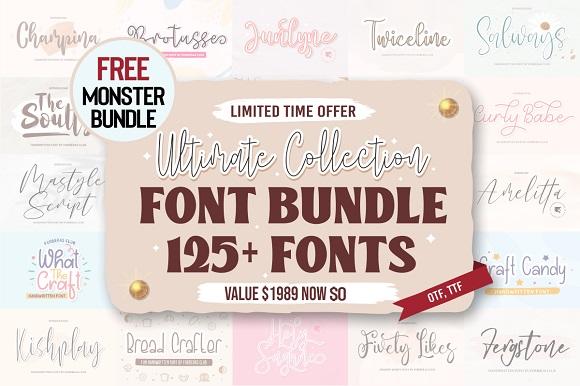 免费获取字体包 Ultimate Collection Font Bundle[Windows、macOS][$1989→0]