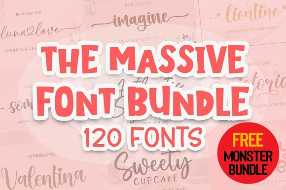 免费获取字体包 The Massive Fonts Bundle[Windows、macOS][$1162→0]