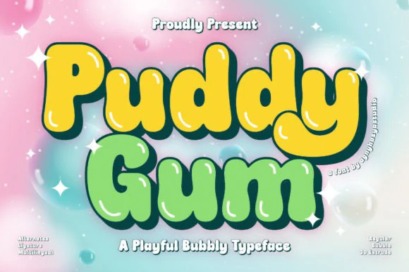 限时免费获取字体 Puddy Gum[Windows、macOS][$24→0]-反斗限免