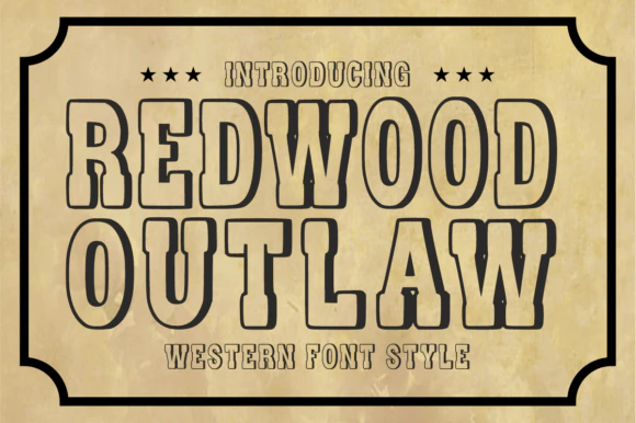 限时免费获取字体 Redwood Outlaw Font[Windows、macOS]