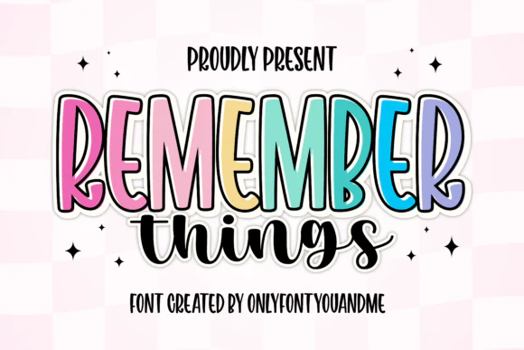 限时免费获取字体 Remember Things[Windows、macOS][$15→0]