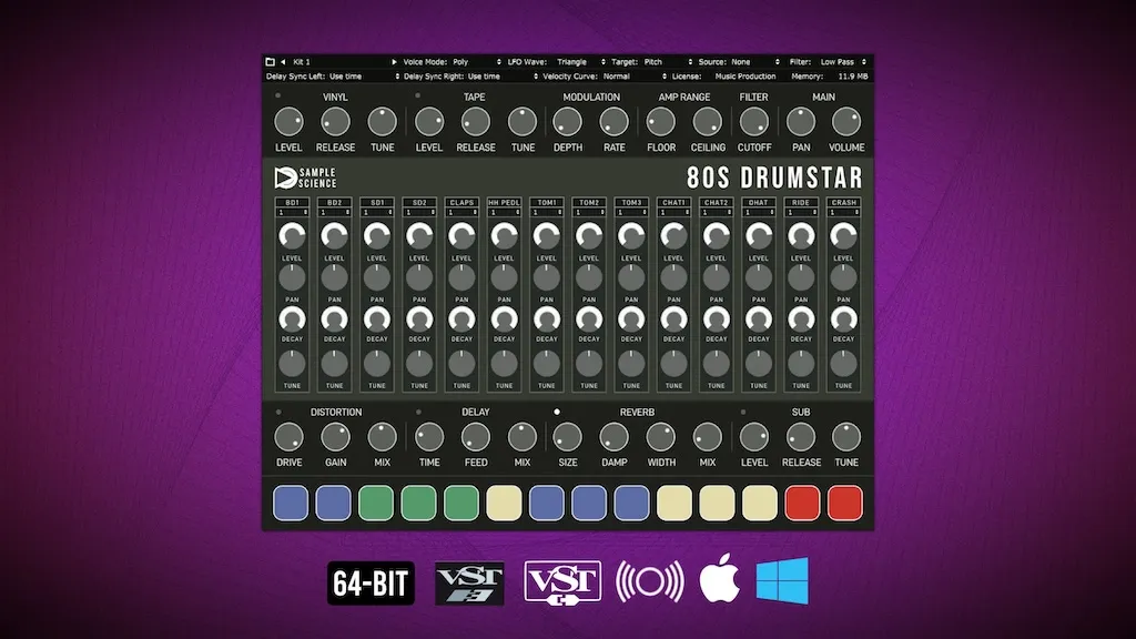 限时免费获取音频插件 80s DrumStar[Windows、macOS]-反斗限免