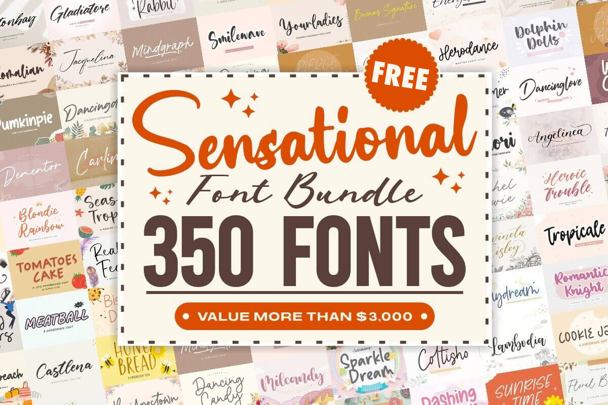 免费获取字体包 Sensational Font Bundle[Windows、macOS][$3144→0]