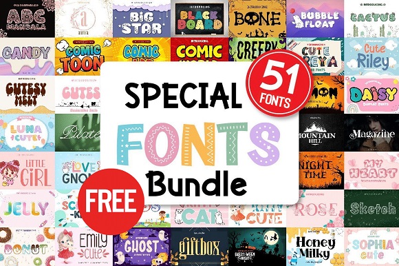 免费获取字体包 Special Fonts Bundle[Windows、macOS][$624→0]
