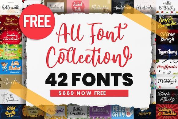 免费获取字体包 All Font Collection Bundle[Windows、macOS][$669→0]