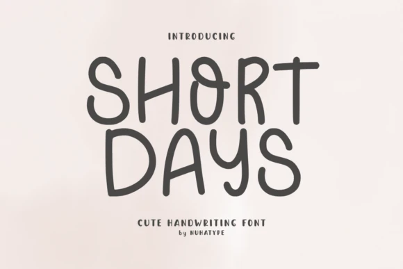 限时免费获取字体 Short Days Font[Windows、macOS]
