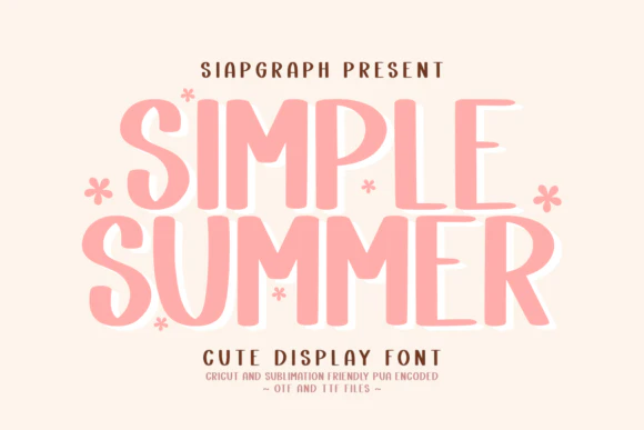 限时免费获取字体 Simple Summer Font[Windows、macOS]