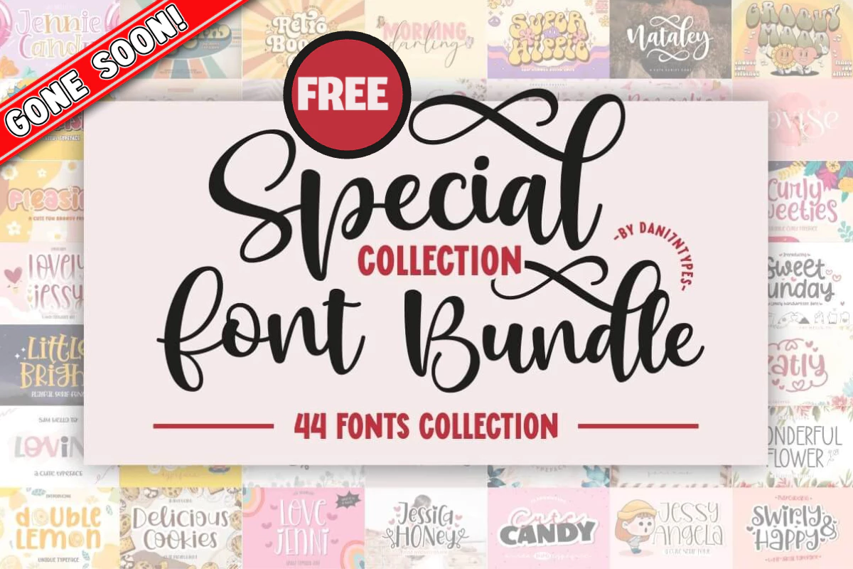 限时免费获取字体包 Special Collection Font Bundle[Windows、macOS][$590→0]-反斗限免