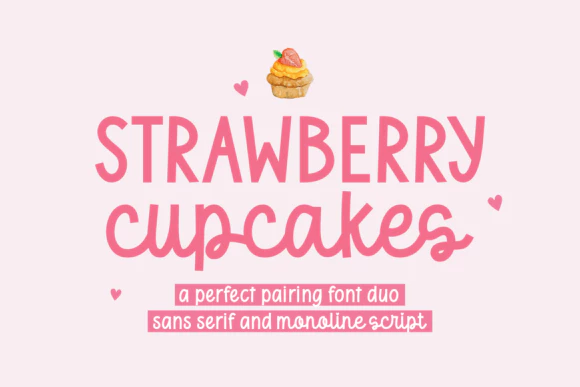 限時免費(fèi)獲取字體 Strawberry Cupcakes[Windows、macOS][$10→0]