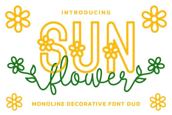 限时免费获取字体 Sun Flower Duo[Windows、macOS][$15→0]