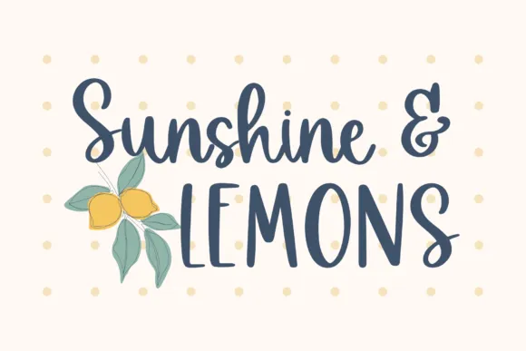 限時免費獲取字體 Sunshine & Lemons[Windows、macOS][$10→0]