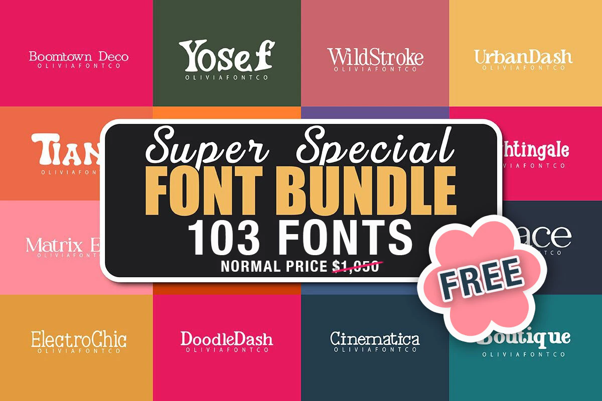 限时免费获取字体包 Super Special Font Bundle[Windows、macOS][$1050→0]
