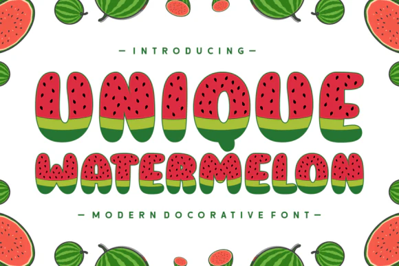 限时免费获取字体 Unique Watermelon[Windows、macOS]-反斗限免