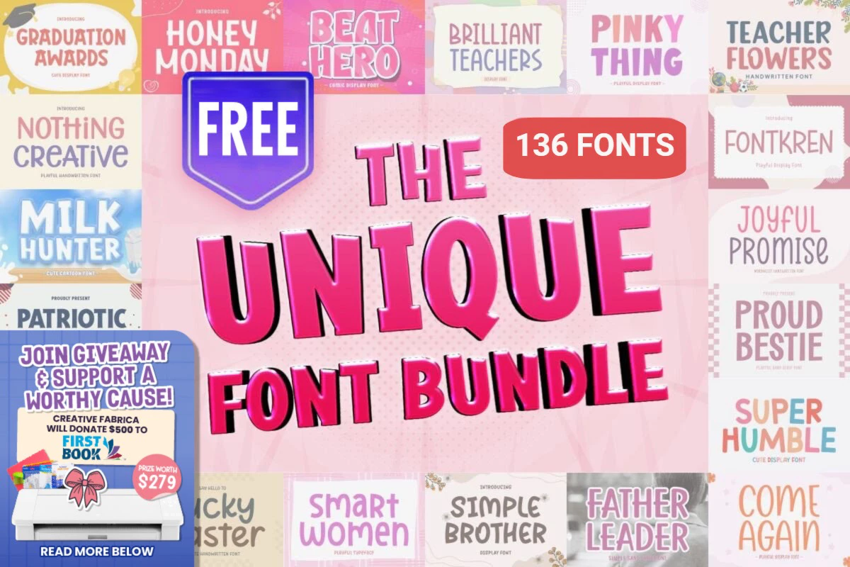 免费获取字体包 The Unique Font Bundle[Windows、macOS][$2335→0]