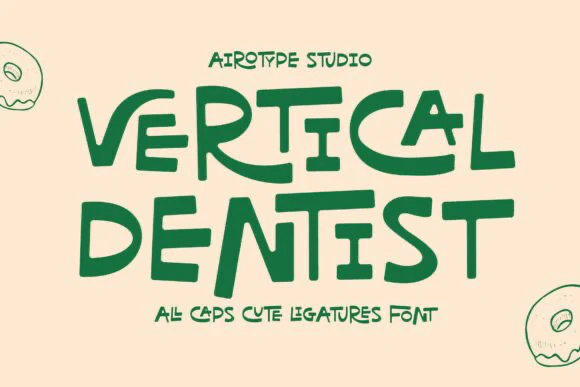 限时免费获取字体 Vertical Dentist[Windows、macOS][$12→0]