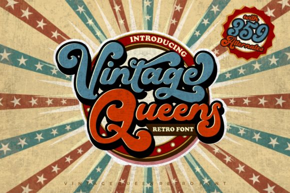 限时免费获取字体 Vintage Queens[Windows、macOS][$16→0]