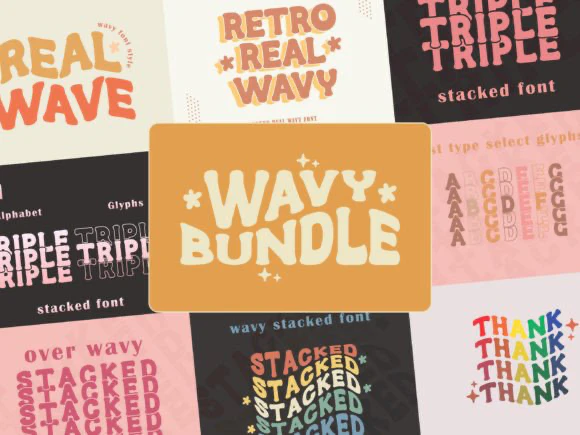 限时免费获取字体 Wavy Stacked[Windows、macOS][$25→0]