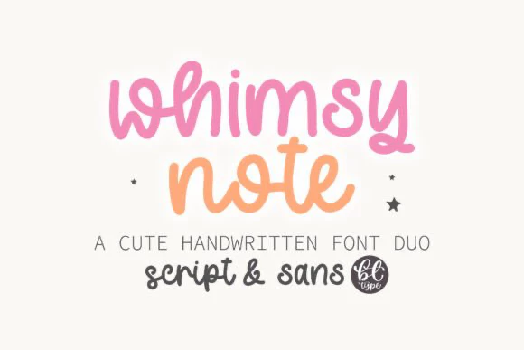 限时免费获取字体 Whimsy Note Font[Windows、macOS]