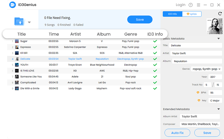 Amoyshare ID3Genius - 音乐标签编辑器[1年授权][Windows][$29.99→0]