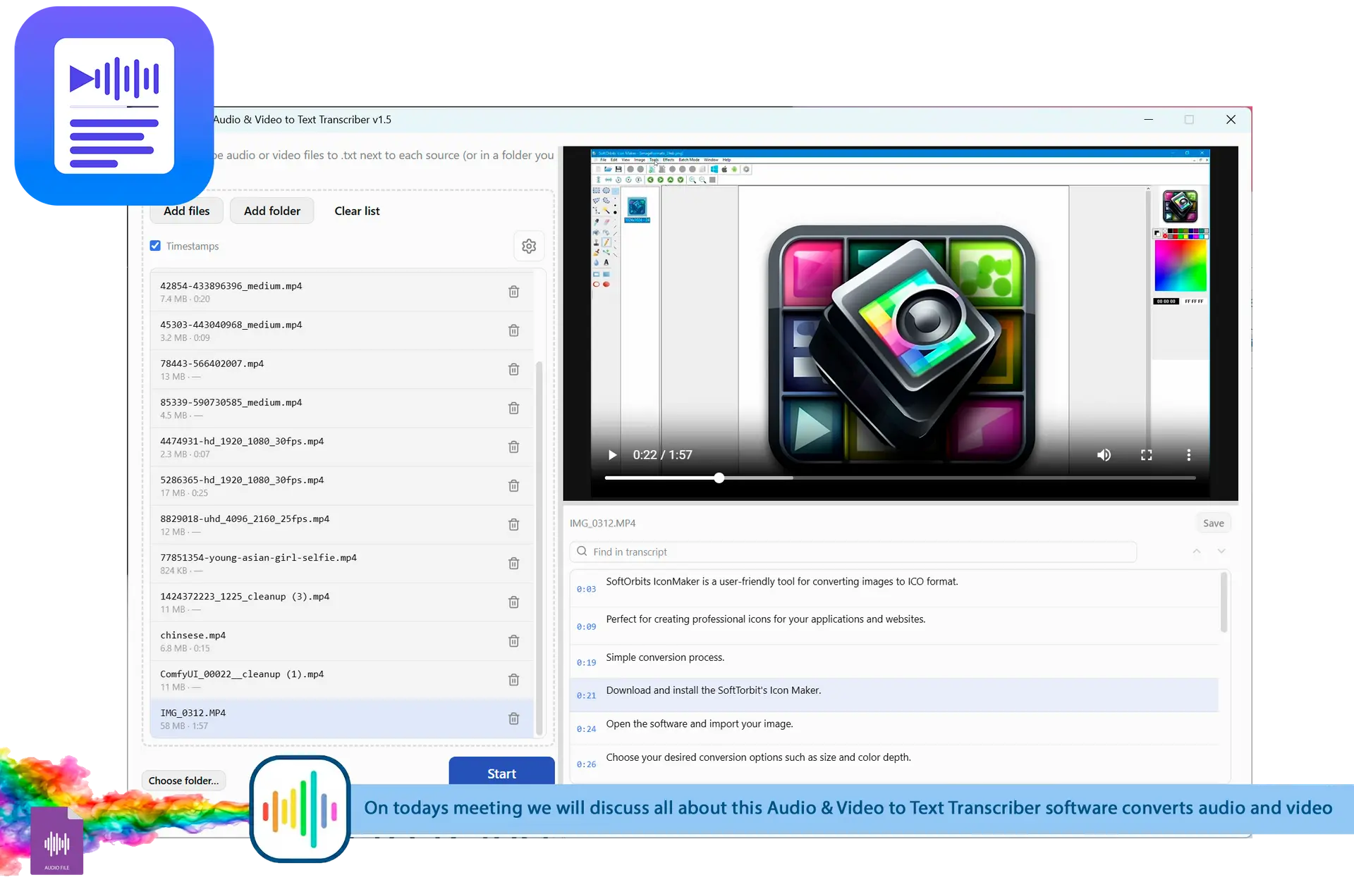 Audio & Video to Text Transcriber - 将视频和音频转录为文档[Windows]