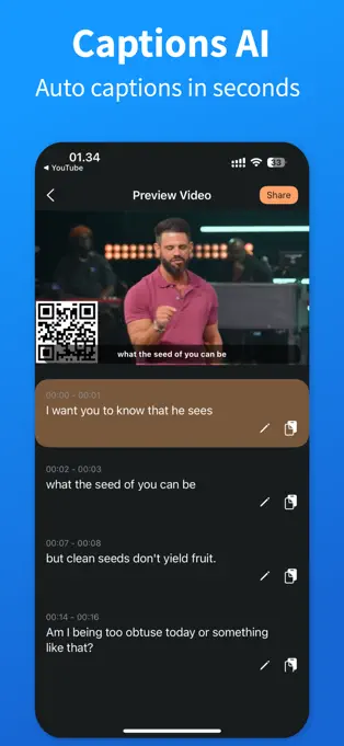 Captions AI - 字幕 AI 生成工具[iOS][内购限免]-反斗限免