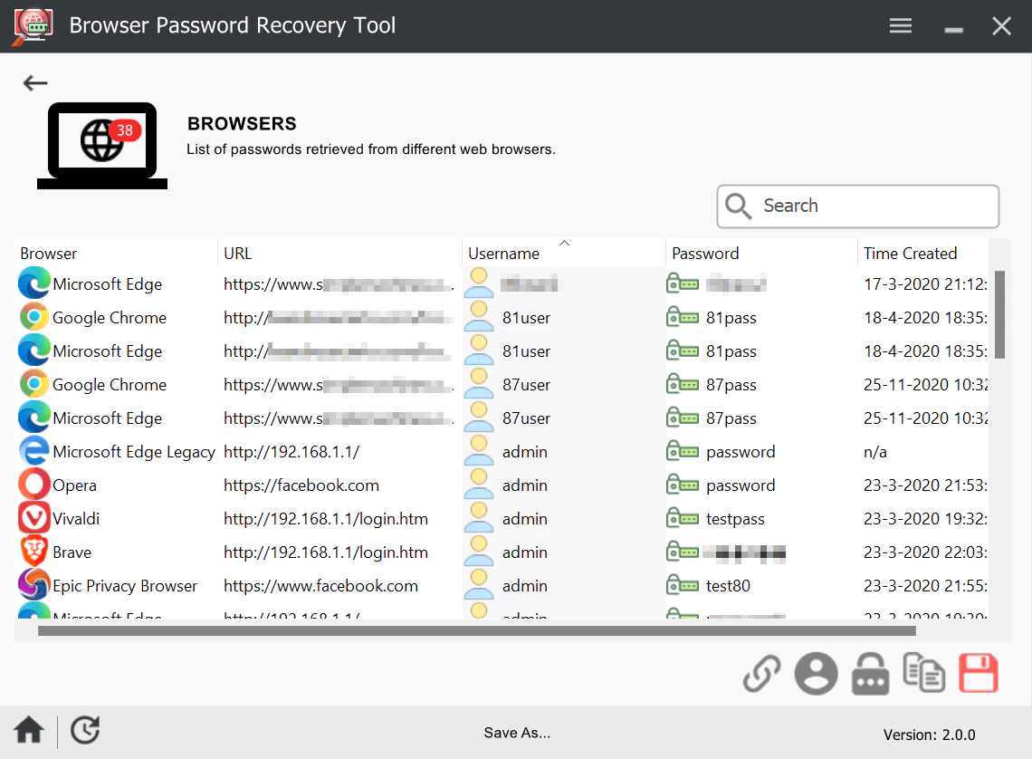 PC Trek Browser Password Recovery Tool - 浏览器密码恢复工具[Windows][$19.95→0]