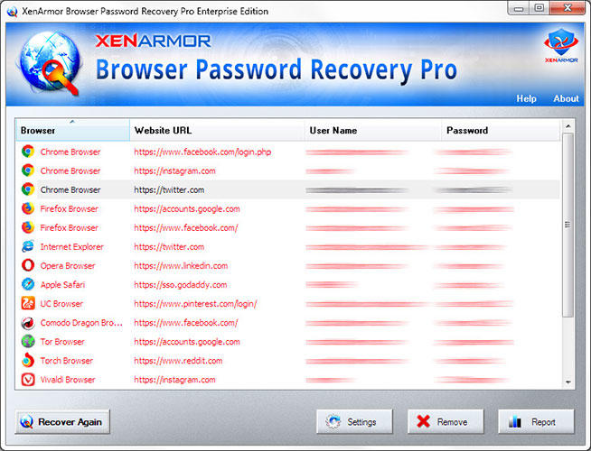 Browser Password Recovery Pro 2021 - 浏览器密码恢复工具[Windows][$9.95→0]