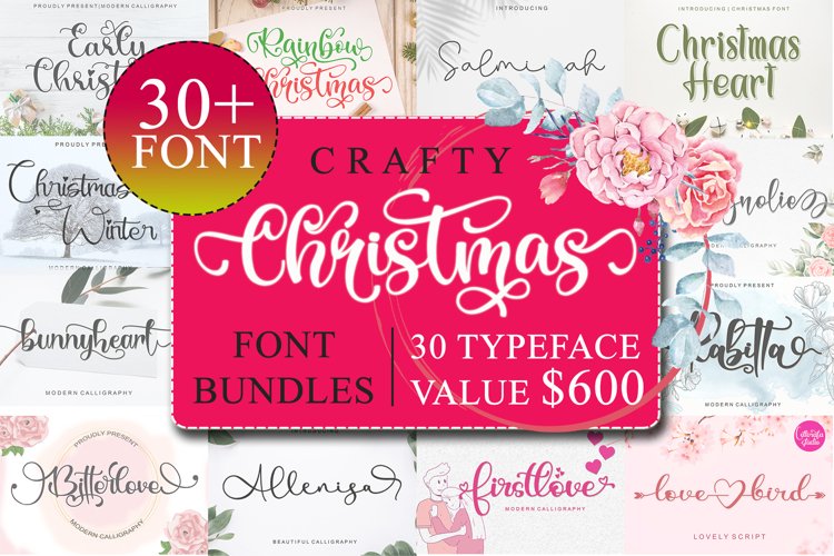 限时免费获取字体包 LOVELY CHRISTMAS BUNDLE[Windows、macOS][$12→0]